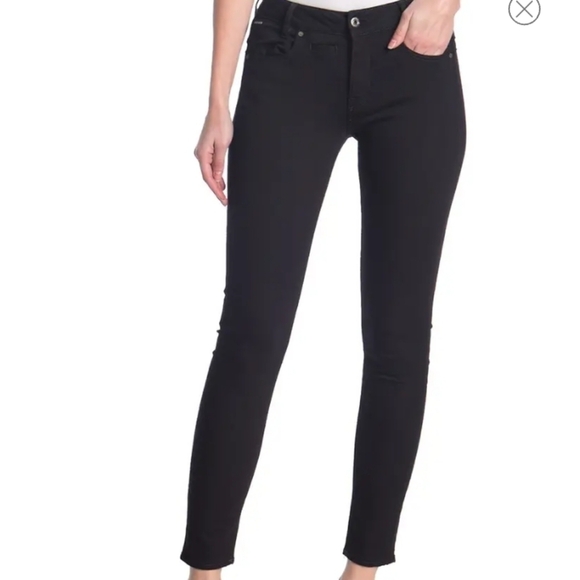 G-star d-staq 5 pocket mid skinny black jeans 24x30 - Picture 1 of 8